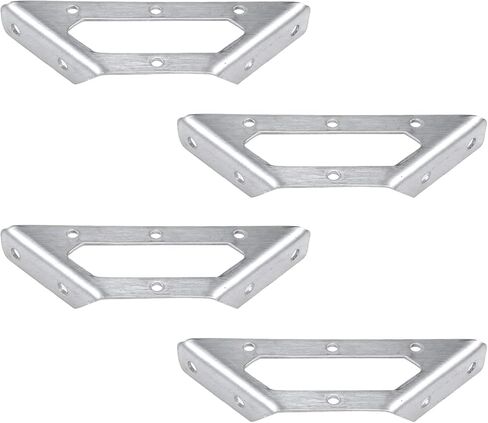 4 قطعة الفولاذ المقاوم للصدأ شبه منحرف الزاوية تعزيز قوس هدفين 90 درجة الثلاثي رف معلق يدعم السرير السكك الحديدية المناسب in Kuwait