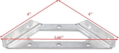 4 قطعة الفولاذ المقاوم للصدأ شبه منحرف الزاوية تعزيز قوس هدفين 90 درجة الثلاثي رف معلق يدعم السرير السكك الحديدية المناسب in Kuwait