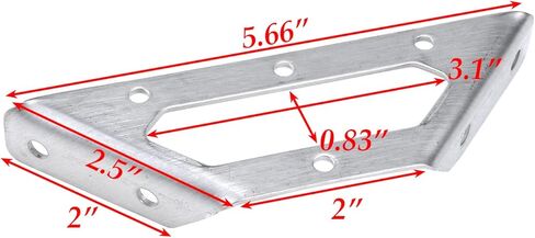 4 قطعة الفولاذ المقاوم للصدأ شبه منحرف الزاوية تعزيز قوس هدفين 90 درجة الثلاثي رف معلق يدعم السرير السكك الحديدية المناسب in Kuwait