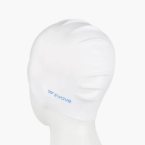 SWAVE Unisex Adult Comfortable Durable Solid Waterproof Silicone Swim Cap in Saudi Arabia