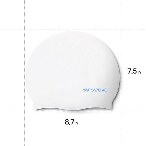 SWAVE Unisex Adult Comfortable Durable Solid Waterproof Silicone Swim Cap in Saudi Arabia
