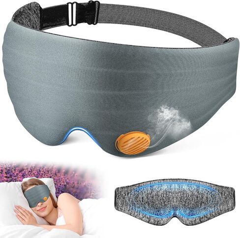 MUSICOZY Sleep Mask, Eye Mask for Sleeping with Lavender Aromatherapy, Super Light 3D Contoured Ergonomic Blackout Eye Shade Cover Blindfold for Women Men Home Office Airplane Travel Meditation in Saudi Arabia