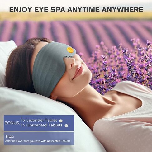 MUSICOZY Sleep Mask, Eye Mask for Sleeping with Lavender Aromatherapy, Super Light 3D Contoured Ergonomic Blackout Eye Shade Cover Blindfold for Women Men Home Office Airplane Travel Meditation in Saudi Arabia