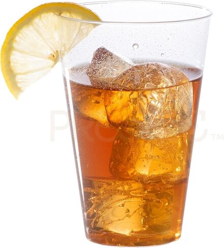 Prestee 100 Clear Plastic Cups, 14 oz Hard Plastic Disposable Cups, Plastic Wine Cups, Plastic Cocktail Glasses, Large Plastic Drinking Cups, Party Cups, Bulk Wedding Plastic Tumblers Water Beer Glass in Saudi Arabia