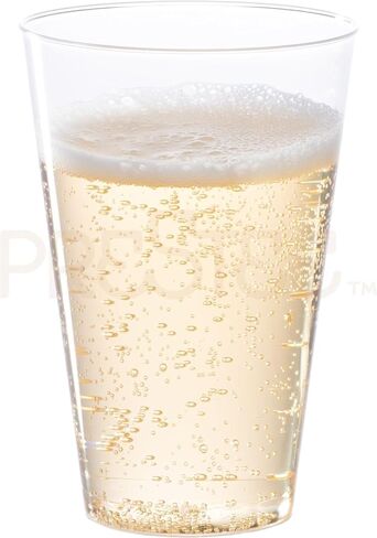 Prestee 100 Clear Plastic Cups, 14 oz Hard Plastic Disposable Cups, Plastic Wine Cups, Plastic Cocktail Glasses, Large Plastic Drinking Cups, Party Cups, Bulk Wedding Plastic Tumblers Water Beer Glass in Saudi Arabia