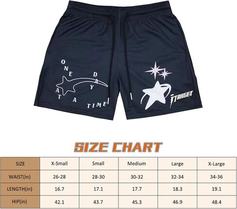DIOTSR Mens Retro Casual Graphic Shorts Elastic Waistband Streetwear Athletic Basketball Running Active Shorts in Saudi Arabia