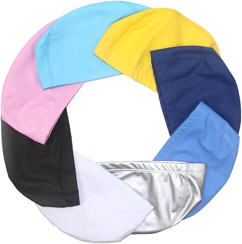 Unisex Swim Cap PU Swimming Hat Comfortable Swim Hat Solid Color Swimming Cap High Elastic Swim Cap for Adult in Saudi Arabia