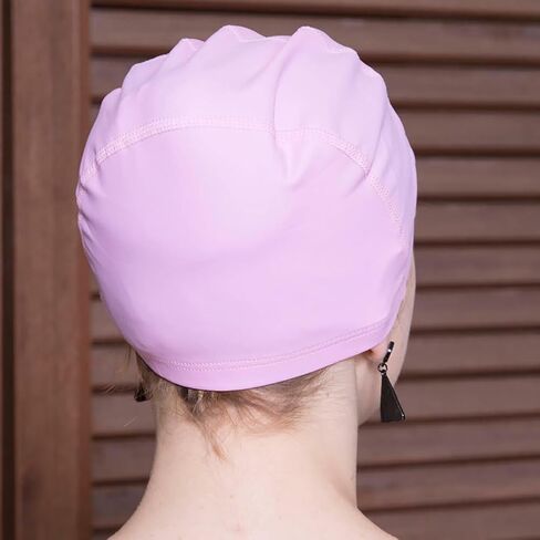Unisex Swim Cap PU Swimming Hat Comfortable Swim Hat Solid Color Swimming Cap High Elastic Swim Cap for Adult in Saudi Arabia