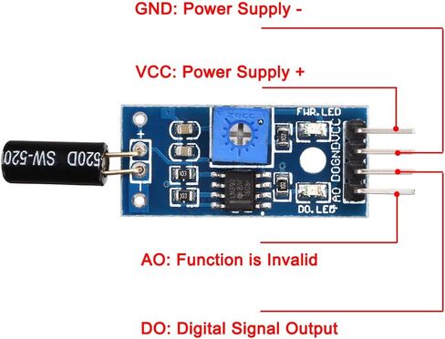 uxcell® Angle Sensor Module SW-520D Ball Switch Tilt Sensor Module for Arduino in Saudi Arabia