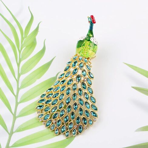 تمثال صندوق مجوهرات الطاووس لتزيين المنزل والمكتب (أخضر) in Kuwait