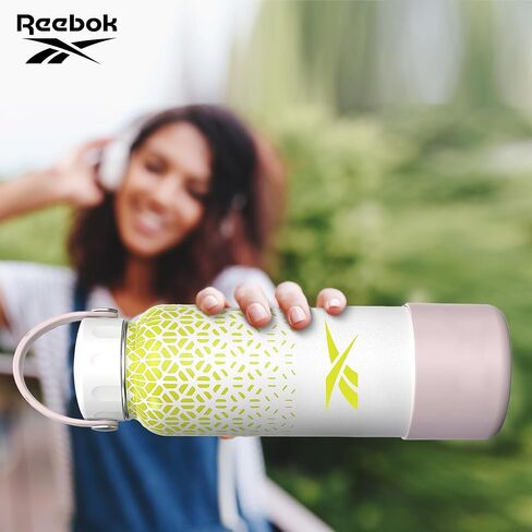 Reebok Stainless Steel Wide Mouth Water Bottle With Flex Cap | Insulated Reusable Sports Travel Mug, BPA Free (Pack of 1, 32 oz, Purple/Black) in Saudi Arabia