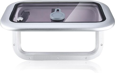 NovelBee 16.2" x10.5" Rectangular Deck Hatch,Aluminum Alloy Boat Porthole Window,Push Out Opening Portlight Window for Boat Yacht RV in Saudi Arabia