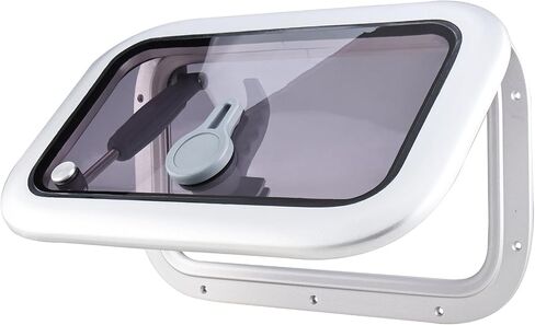 NovelBee 16.2" x10.5" Rectangular Deck Hatch,Aluminum Alloy Boat Porthole Window,Push Out Opening Portlight Window for Boat Yacht RV in Saudi Arabia