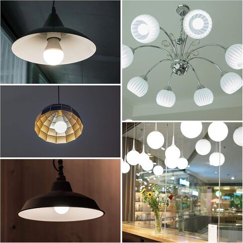 Ganiude E17 Intermediate Base LED Bulbs, 6W (60-Watt Equivalent) G14 Globe Light Bulbs, 600LM 3000K Soft White, Non-Dimmable Ceiling Fan Light Bulbs, Pack of 4 in Saudi Arabia