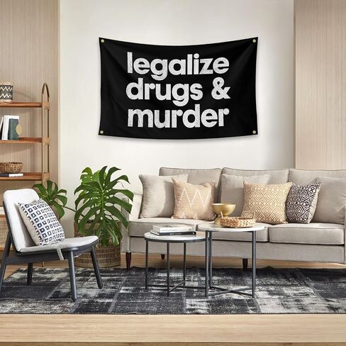 YDLRTY Legalize Drugs And Murder 3x5ft Tapestry For College Dorm, Bedroom And Living Room, Funny Tapestries Hanging For Home Decor Men in Saudi Arabia