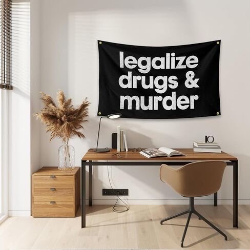 YDLRTY Legalize Drugs And Murder 3x5ft Tapestry For College Dorm, Bedroom And Living Room, Funny Tapestries Hanging For Home Decor Men in Saudi Arabia
