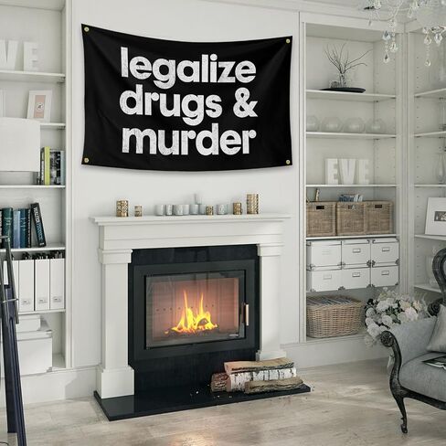 YDLRTY Legalize Drugs And Murder 3x5ft Tapestry For College Dorm, Bedroom And Living Room, Funny Tapestries Hanging For Home Decor Men in Saudi Arabia