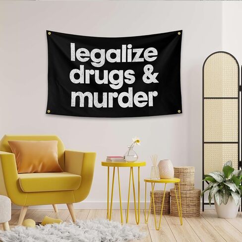 YDLRTY Legalize Drugs And Murder 3x5ft Tapestry For College Dorm, Bedroom And Living Room, Funny Tapestries Hanging For Home Decor Men in Saudi Arabia