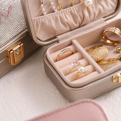 Handmade Jewelry Box, Travel Jewelry Case for TS Lover Gifts, Jewelry Organizer for Bracelets, Earrings, Necklace, Birthday Gifts for Girls Womens with Gift Greeting Card/Temporary Tattos/Stickers in Saudi Arabia