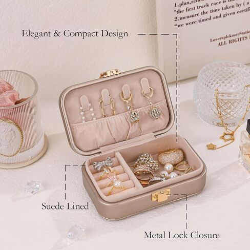 Handmade Jewelry Box, Travel Jewelry Case for TS Lover Gifts, Jewelry Organizer for Bracelets, Earrings, Necklace, Birthday Gifts for Girls Womens with Gift Greeting Card/Temporary Tattos/Stickers in Saudi Arabia