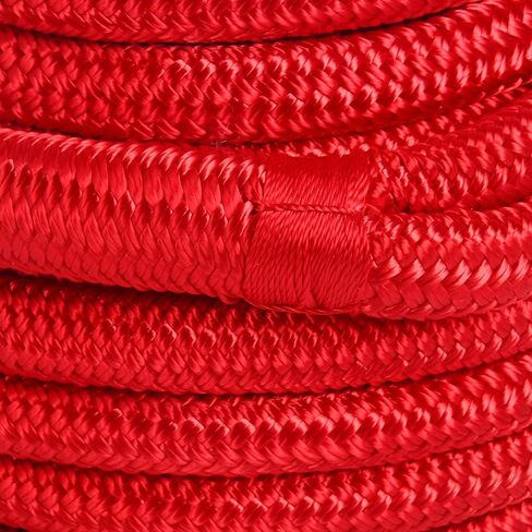 Amarine Made Double Braided Nylon Dock Lines 9500 lbs Breaking Strength (L:50 ft. D:3/4 inch Eyelet:12 inch) Marine Mooring Rope Boat Dock Lines Working Load Limit:1900 lbs (Red) in Saudi Arabia