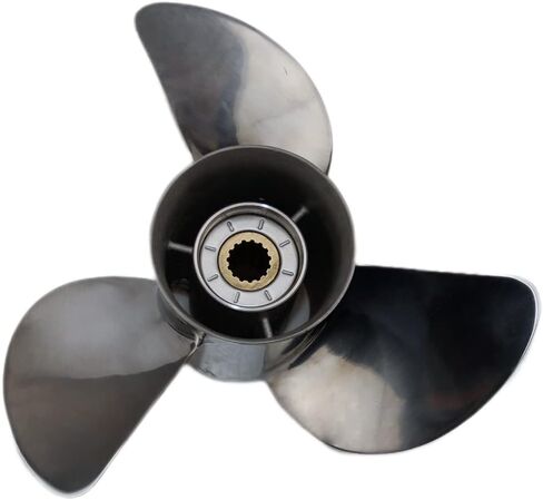 Boatman 13 1/4x17 Aluminum/Stainless Steel Outboard Propeller fit Mercury Engine 40/50/70/75/80/90/100/115/125/140 HP,15 Spline Tooth,RH in Saudi Arabia