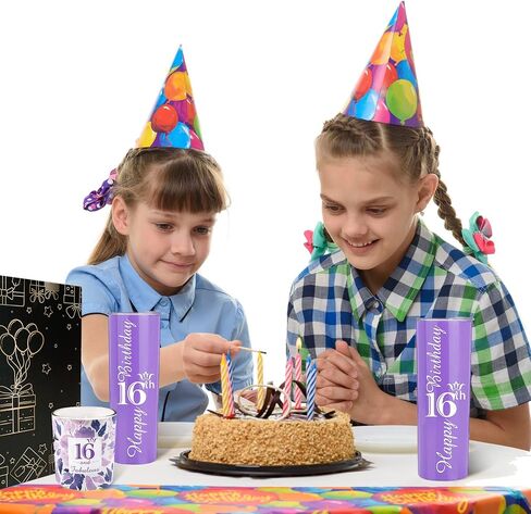 VeryMerryMakering 16th Birthday Tumbler, Stainless Steel Insulated Cup, 10 oz, for Her, Party Decorations & Gifts Set in Saudi Arabia