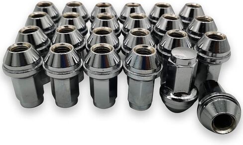 Wheel Lug Nuts for Ford F150 Expedition Lincoln Navigator 2003-2014 Replaces 4L3Z1012A 4L3Z-1012-A 7L1Z1012A 611-288 Chrome 14 x 2.0 mm - Set of 24 in Saudi Arabia