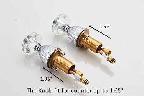 Bathroom Sink Faucet 3 Hole Deck Mounted Widespread Brass Bathroom Faucet Crystal Handle Mixer Tap,Chrome in Saudi Arabia