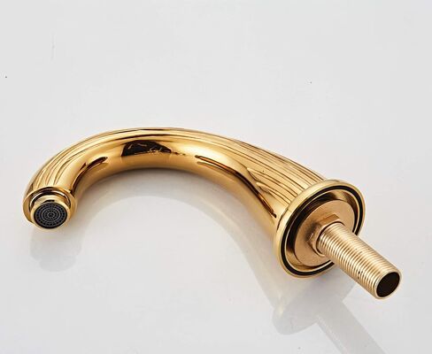 Bathroom Sink Faucet 3 Hole Deck Mounted Widespread Brass Bathroom Faucet Crystal Handle Mixer Tap,Chrome in Saudi Arabia