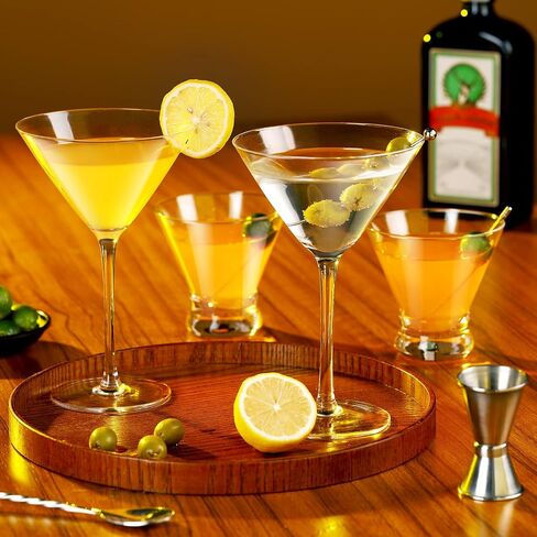 Martini Glasses Set of 2,Hand-blown 9.2OZ Crystal Cocktail Glasses for Espresso Martini,Cosmopolitan,Manhattan,Gimlet,Home Bar,Cocktail Party,Stemless Martini Glassware Gift Set in Saudi Arabia