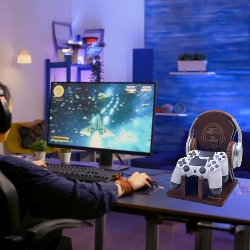 Gamer Gifts for Teenage Boys, Headset and Controller Stand - Ideal for Men, Sons, Boyfriends, Husbands, Gaming Headset and Controller Holder in Saudi Arabia