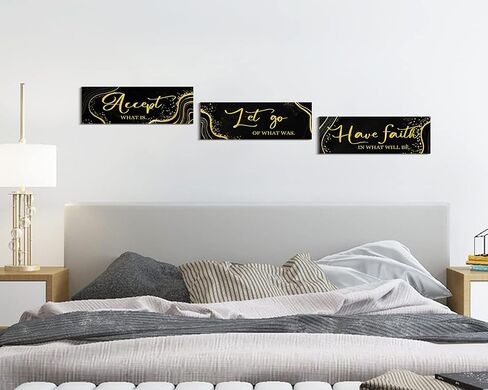 Sunflower Wall Decor Accept What Is Let Go Have Faith Wall Art Hanging Wall Signs Rustic Sunflower Kitchen Decor for Farmhouse Outdoor Summer (Gray, White, 4 x 11.8 inch) in Saudi Arabia