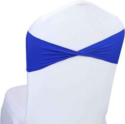 MDS Pack of 100 PCS Spandex Wedding Chair Bands Sashes Bow Tie for Wedding Decorations - Apple Green in Saudi Arabia