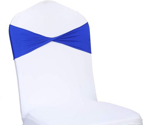 MDS Pack of 100 PCS Spandex Wedding Chair Bands Sashes Bow Tie for Wedding Decorations - Apple Green in Saudi Arabia