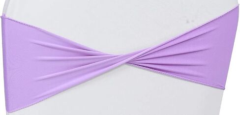 MDS Pack of 100 PCS Spandex Wedding Chair Bands Sashes Bow Tie for Wedding Decorations - Apple Green in Saudi Arabia