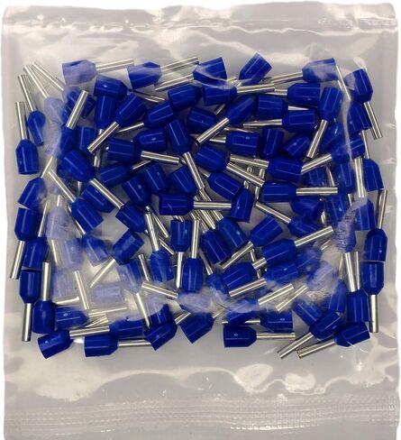 VE1508 AWG16 Wire Ferrules Terminals, 100pcs Blue AWG16 Terminal Connector Wire Insulated Cord Pin Ends Terminals for Electric, Industrial, Chemical Industry, Power Control System, etc.(Blue, 16AWG) in Saudi Arabia