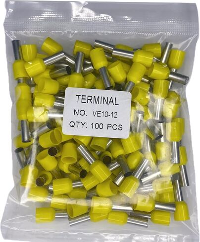 VE1508 AWG16 Wire Ferrules Terminals, 100pcs Blue AWG16 Terminal Connector Wire Insulated Cord Pin Ends Terminals for Electric, Industrial, Chemical Industry, Power Control System, etc.(Blue, 16AWG) in Saudi Arabia