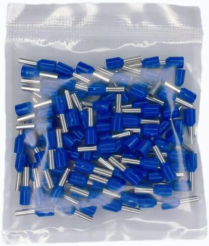 VE1508 AWG16 Wire Ferrules Terminals, 100pcs Blue AWG16 Terminal Connector Wire Insulated Cord Pin Ends Terminals for Electric, Industrial, Chemical Industry, Power Control System, etc.(Blue, 16AWG) in Saudi Arabia