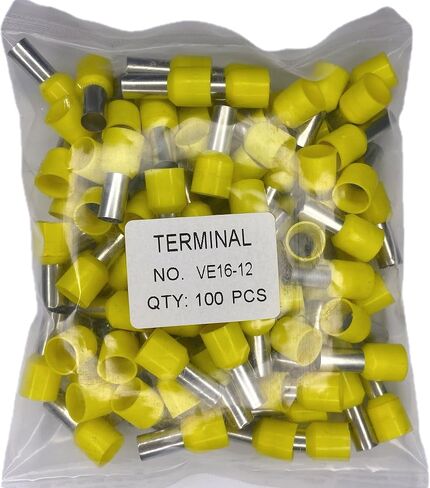 VE1508 AWG16 Wire Ferrules Terminals, 100pcs Blue AWG16 Terminal Connector Wire Insulated Cord Pin Ends Terminals for Electric, Industrial, Chemical Industry, Power Control System, etc.(Blue, 16AWG) in Saudi Arabia