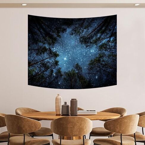 Forest Tapestry Foggy Mountain Tree Green Natural Landscape Tapestry Living Room Bedroom Decoration Tapestry 5x4FT 150x120cm in Saudi Arabia