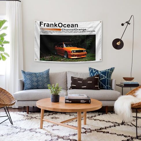 ORgefy Frank Singer Ocean Tapestry Channel Orange Music Cover نسيج للغرفة، نسيج 3x5 قدم، نسيج مضحك رجل الكهف نسيج الجدار لديكور غرفة النوم الكلية، حفلة في الهواء الطلق، أبيض in Saudi Arabia