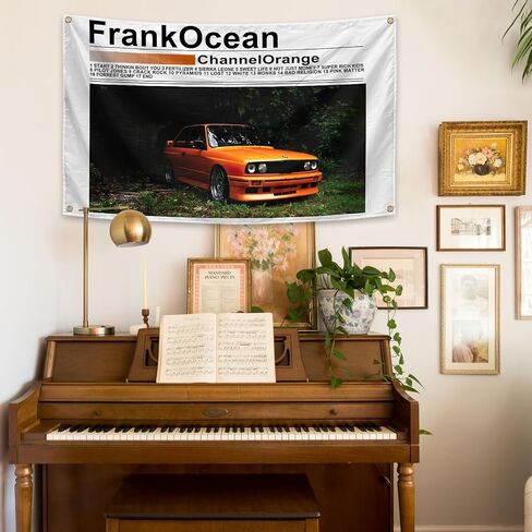 ORgefy Frank Singer Ocean Tapestry Channel Orange Music Cover نسيج للغرفة، نسيج 3x5 قدم، نسيج مضحك رجل الكهف نسيج الجدار لديكور غرفة النوم الكلية، حفلة في الهواء الطلق، أبيض in Saudi Arabia