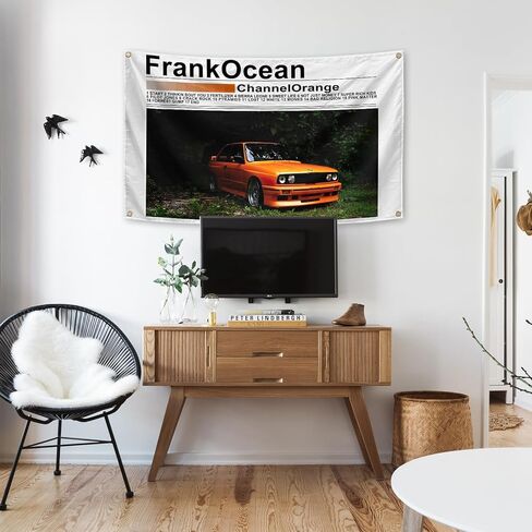 ORgefy Frank Singer Ocean Tapestry Channel Orange Music Cover نسيج للغرفة، نسيج 3x5 قدم، نسيج مضحك رجل الكهف نسيج الجدار لديكور غرفة النوم الكلية، حفلة في الهواء الطلق، أبيض in Saudi Arabia