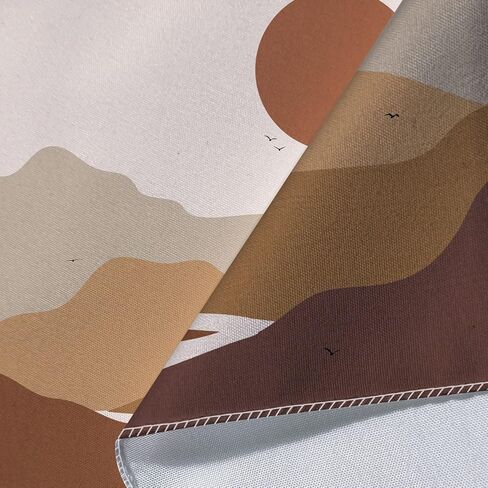 حكيم الجبل الأخضر نسيج الجمالية ديكور الغرفة بوهو الشمس الجبل طبيعة الفن محايد المفروشات الهبي منتصف القرن الطين الشمس مجردة الحد الأدنى نسيج الكلية جدار ديكور 80x60in in Kuwait