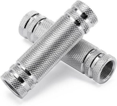 Knurled male and Female Thread Steel Handles Pair for Northdeer Adjustable Dumbbells - Chrome Dumbbell Accessories in Saudi Arabia
