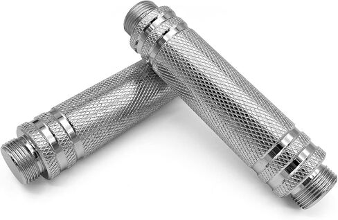 Knurled male and Female Thread Steel Handles Pair for Northdeer Adjustable Dumbbells - Chrome Dumbbell Accessories in Saudi Arabia