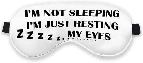 i’m Not Sleeping i’m Just Resting My Eyes Eye Mask for Men Women Dad, Funny Dad Jokes Silk Blackout Eye Mask for Sleeping, Travel Eye Mask, Adjustable Straps Soft Lightweight Sleep Mask in Kuwait
