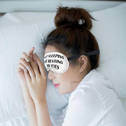 i’m Not Sleeping i’m Just Resting My Eyes Eye Mask for Men Women Dad, Funny Dad Jokes Silk Blackout Eye Mask for Sleeping, Travel Eye Mask, Adjustable Straps Soft Lightweight Sleep Mask in Kuwait
