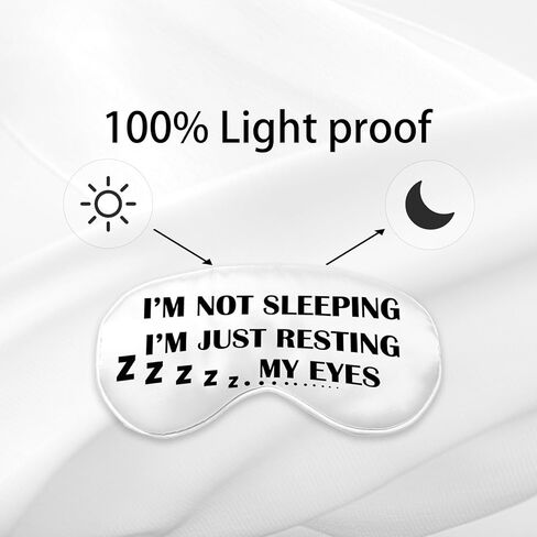 i’m Not Sleeping i’m Just Resting My Eyes Eye Mask for Men Women Dad, Funny Dad Jokes Silk Blackout Eye Mask for Sleeping, Travel Eye Mask, Adjustable Straps Soft Lightweight Sleep Mask in Kuwait